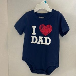 I ❤️Dad OshKosh Short Sleeves Bodysuit Size 18M